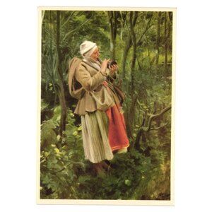 Vintage Anders Zorn Hornblower Postcard Stockholm 1905 Artwork Collectible